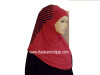 Sweet watermelon Double striped style 2 piece Hijab 11